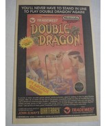 1988 Color Ad Double Dragon by Tradewest NES Nintendo Entertainment System - $10.96 CAD