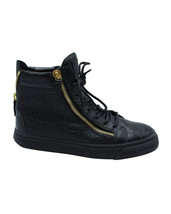 Giuseppe Zanotti Embossed High Top Sneakers In Leather Men Black Size 42 - $193.80