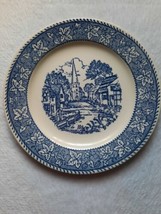 Homer Laughlin 7 1/4&quot; Shakespeare Country Stratwood Collection Plate Blue+White - £7.24 GBP