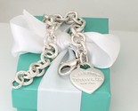 6&quot; EXTRA SMALL Please Return to Tiffany &amp; Co Silver Heart Tag Charm Brac... - $375.00