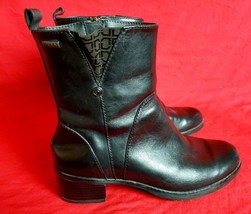Rockport Women Size 6.5M Adiprene Black Leather Ankle Boots GoreTex Waterproof - £55.14 GBP