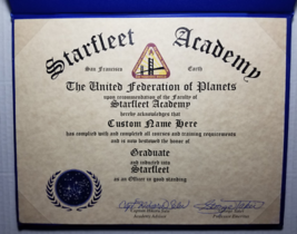 Deluxe Star Trek Starfleet Academy Diploma Signed by Captain Sulu George... - $44.54