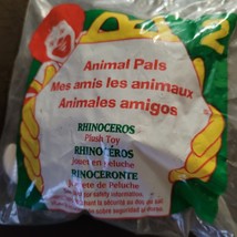 1997 McDonalds Happy Meal Animal Pals 2 Rhinoceros New in Package - £7.91 GBP