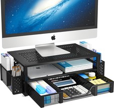 Simple Trending 2 Tier Metal Monitor Stand Monitor Riser And Computer, B... - $32.92