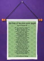 Order of the Great Green Knight - Personalized Wall Hanging (585-1) - £15.71 GBP