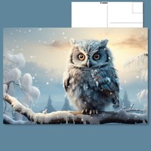 ✨POSTCARD: Enchanting Winter Forest - Baby Owl Amidst Snowy Magic! ❄️ - £4.66 GBP