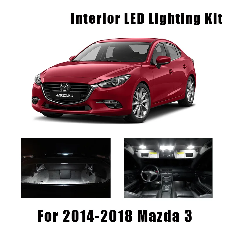 8 Bulbs White LED Car Map Dome Light Interior Kit Fit For 2014 2015 2016 2017 20 - £115.11 GBP