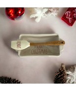 Rae Dunn  Merry Christmas Mini Loaf Pan Baking Dish w/ Spatula Santa Red... - £22.74 GBP