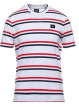 Paul &amp; Shark AUTHENTIC Men&#39;s White Striped Italy Cotton T-Shirt Shirt Size 2XL - £109.06 GBP