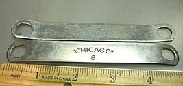 ROLLER SKATE PAIR JUMP BARS 4 3/4&quot; LONG MARKED CHICAGO 6 - $4.00