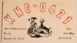 Vintage CB Ham radio Amateur Card KNC 0421 Aumsville Oregon - £3.93 GBP