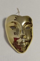Vintage Silvestri Gold Drama Theater Mask  Ornament - £13.23 GBP