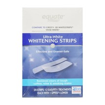 Equate Ultra-White Teeth Whitening Strips, 12 Treatments.. - $29.69
