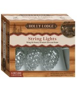 Pine Cone String Lights Mantle Camper Woodland Lodge Cabin Farmhouse Bat... - £11.88 GBP