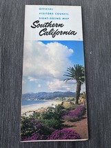 Southern California sight seeing map brochure 1960s - £13.71 GBP
