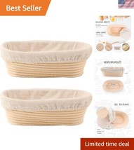 Handmade Rattan Bread Proofing Baskets Set of 2 - 10-Inch for Sourdough ... - $728.59 MXN