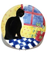Certified International Corp CIC Black Cat 11 1/4&quot; Dinner Hand Painted  ... - £7.60 GBP