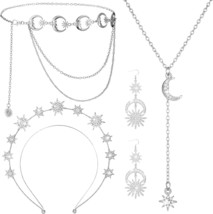 4 PCS Moon Stars Jewelry Set - £27.56 GBP