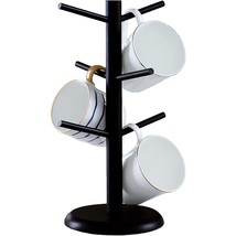Mug Tree,Mug Hanger Stand,Coffee Cup Holder With 6 Hooks,Wood Coffee Mug... - £26.66 GBP
