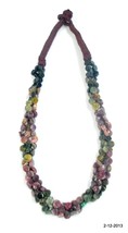 tourmaline gemstone beads necklace strand rajasthan india - £70.43 GBP