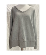 Romeo &amp; Juliet Couture Womens Distressed Sweater Gray Holes Side Tie Sli... - $414.42 MXN