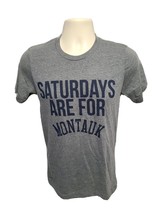 Saturdays are for Montauk Adult Small Gray TShirt - £11.69 GBP