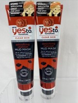 (2) Yes To Tomatoes Detoxifying Charcoal Mud Mask Face Applicator L COMB... - $91.19 MXN