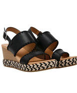 DV by Dolce Vita Womens Shoes Black Wedge Heel Sandal Adjustable Straps - $75.45 CAD