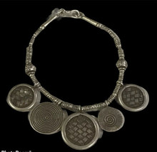 Vintage Thai Sterling Silver Charms Bracelet 7.5” 19 Grams - £66.88 GBP