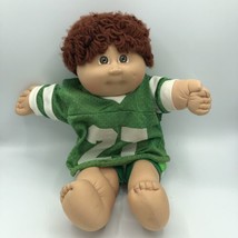 Coleco 1978 1982 Cabbage Patch Boy Doll Green Football Uniform Signed Xavier &#39;85 - £48.54 GBP