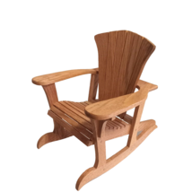 Doll Furniture Adirondack Rocking Chair 9 1/2&quot;&quot; High Wooden Well Inside 6&quot; x 5&quot; - £22.16 GBP