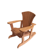 Doll Furniture Adirondack Rocking Chair 9 1/2&quot;&quot; High Wooden Well Inside ... - £21.98 GBP