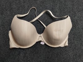 Lily of France Bra Women 36C Beige Striped Lightly Lined Underwood T Shirt - $199.31 MXN