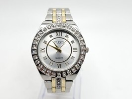 Studio Watch Women&#39;s New Battery Two-Tone Rhinestone Bezel 34mm - $24.99