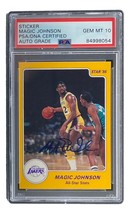 Magic Johnson Signed LA Lakers 1986 Star #5 Trading Card PSA/DNA Gem MT 10 - £230.15 GBP