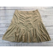 Ontwelfth Mini A Line Skirt Womens M Side Zipper Faux Suede Ruffle Hem F... - $24.75