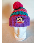 Knit Hat POM POM MONKEY Paul Frank GIRLS WOMEN ONE SIZE purple pink aqua... - £6.22 GBP