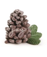&quot;Joy&quot; Frosted Pinecone With Christmas Greens - $14.91 CAD