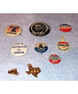 Vintage Lyndon Johnson LBJ Campaign Political Pins Lot of 9 Authentic  - £23.50 GBP