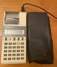 Vintage 1980s Canon TP-7 Pocket Printer Calculator with Adapter and Sleeve - $29.20