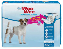 Wee-Wee Disposable Dog Diapers for Small Dogs - 12-Hour Leak Protection,... - £34.99 GBP+