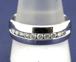 1 ct DIAMOND BAND RING REAL SOLID 14 KW GOLD 9.2 g SIZE 11.25 - £1,548.55 GBP