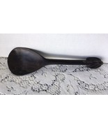 Vintage Hand Carved Large Wooden African Black Wood Elephant Spoon - £99.21 GBP
