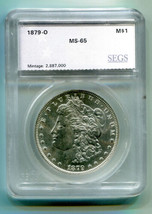 1879-O MORGAN SILVER DOLLAR GEM UNCIRCULATED GEM UNC. ORIGINAL GREYSHEET... - £1,680.95 GBP
