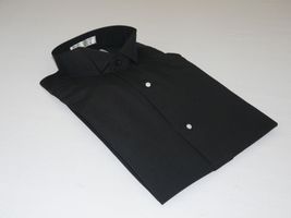 Men's Tuxedo shirt By CLASSIX Wing Tip Formal Plain Front After Six M14 Black image 3