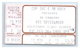 REO Speedwagon Concert Ticket Stub February 26 1985 Baltimore Maryland - £19.71 GBP