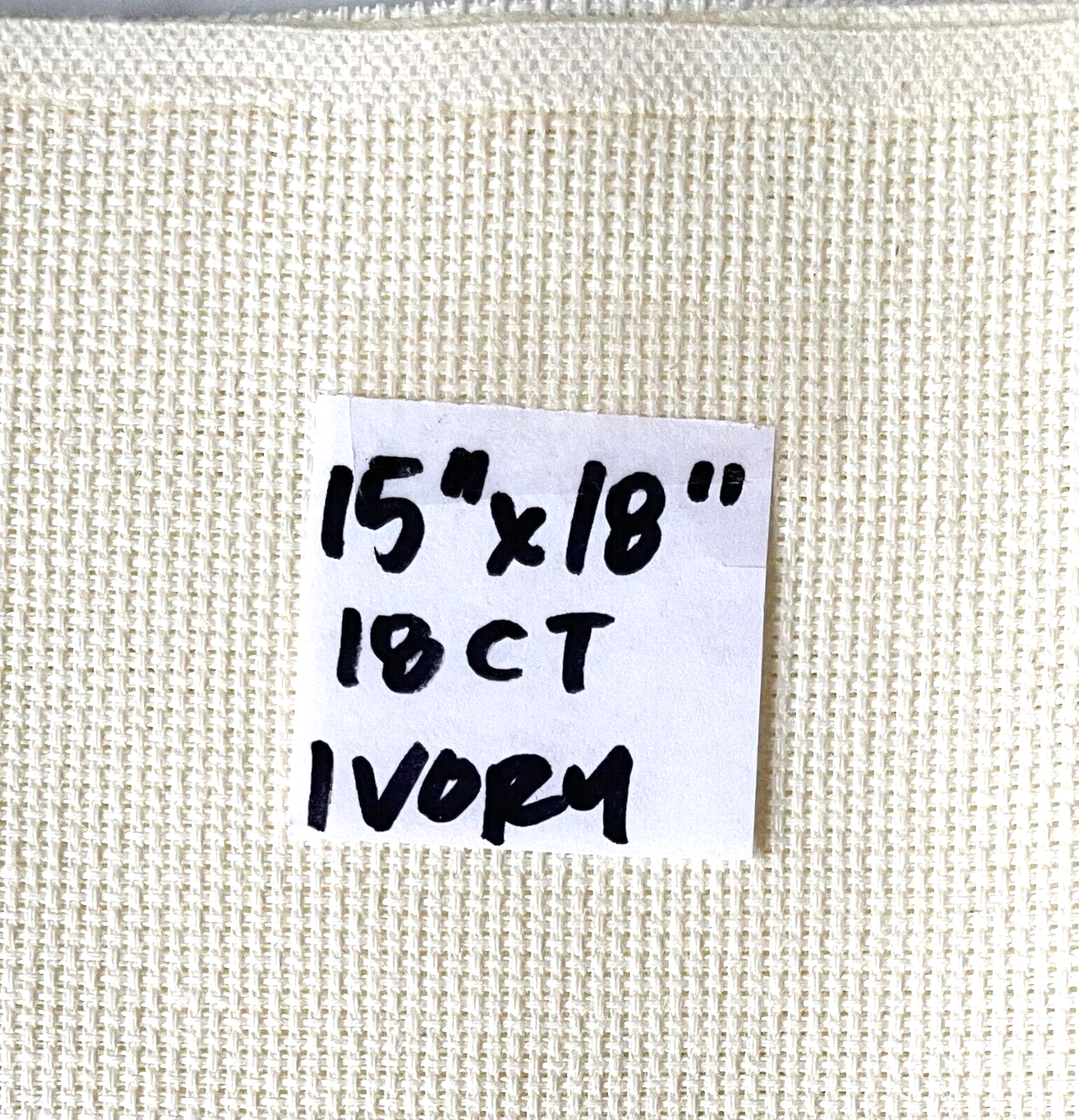 Ivory Aida 18 Count Cross Stitch Fabric 100% Cotton 15&quot; x 18&quot; - $7.55