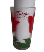 MCM Peanut Butter Drinking Juice Glass Boscul Tumbler Tulips Flowers Est... - $18.00