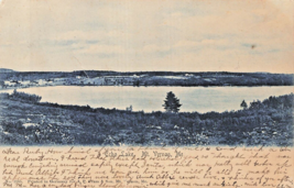 Mt Vernon Maine~Panorama View Across WATER~1906 Antique Postcard - £5.43 GBP
