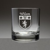 Wilson Irish Coat of Arms Tumbler Glasses - Set of 4 (Sand Etched) - £53.81 GBP